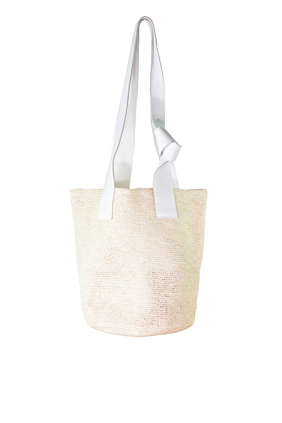 El Viajero Soft Woven Crossbody Bucket Bag